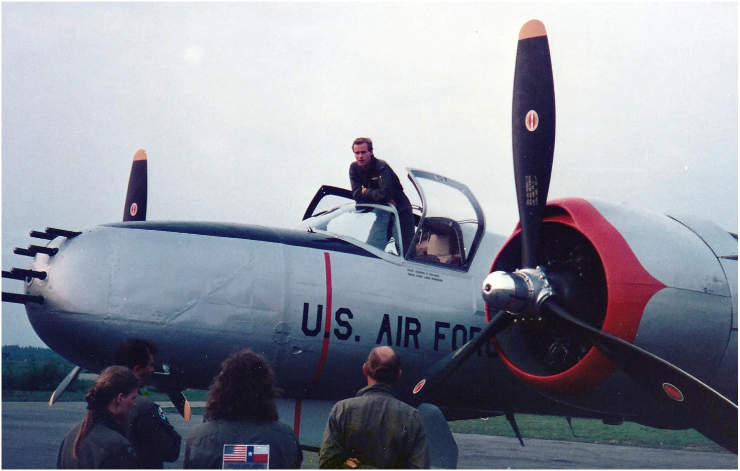 Jan G. Skjoldhammer with Douglas A-26 Invader