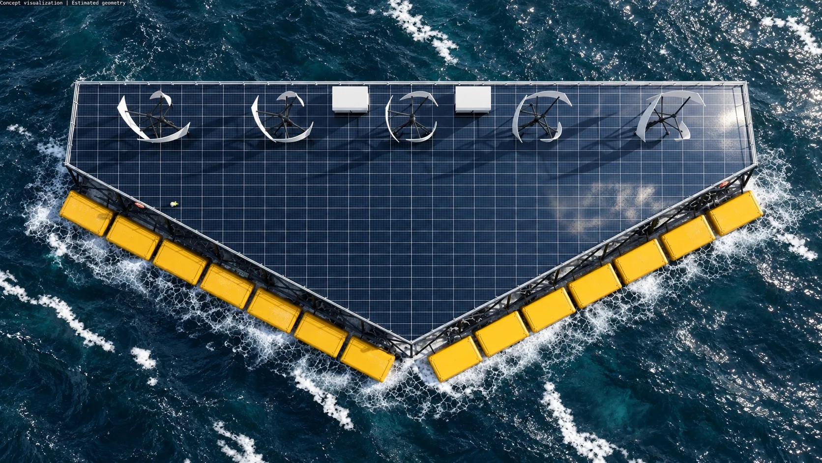 NoviOcean Medi Wave 850H — top-down view concept at sea
