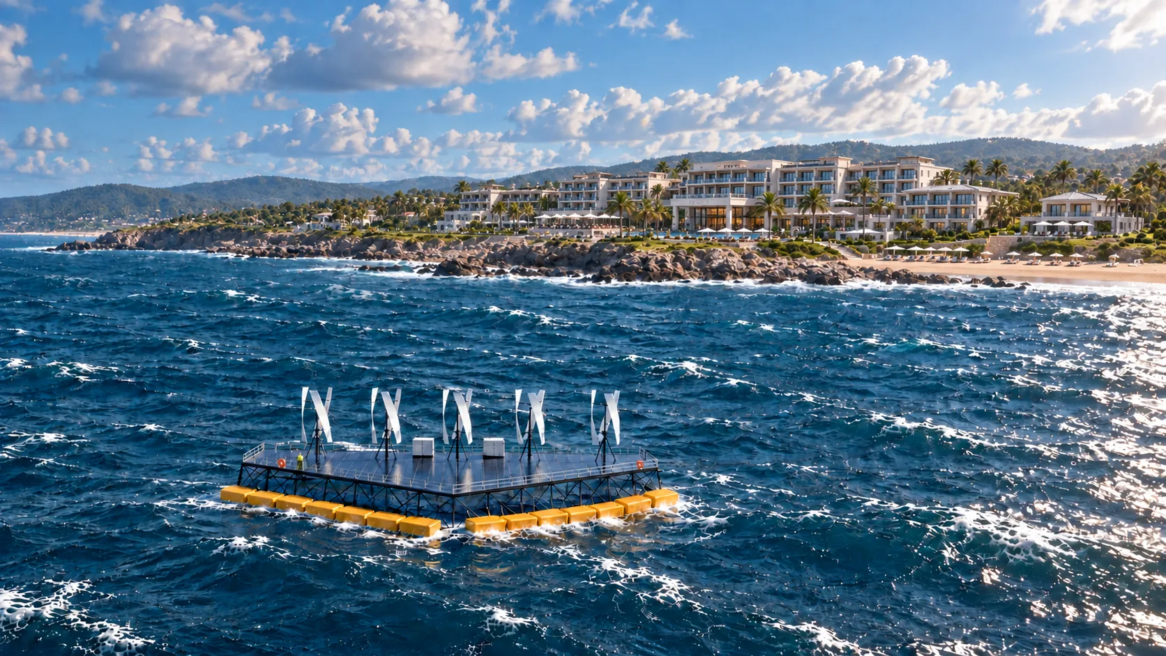 NoviOcean hybrid platform — coastal resort concept
