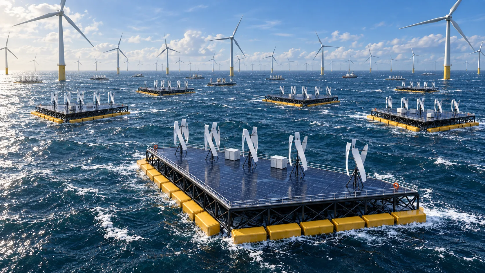 NoviOcean hybrid platform — offshore wind co-location concept